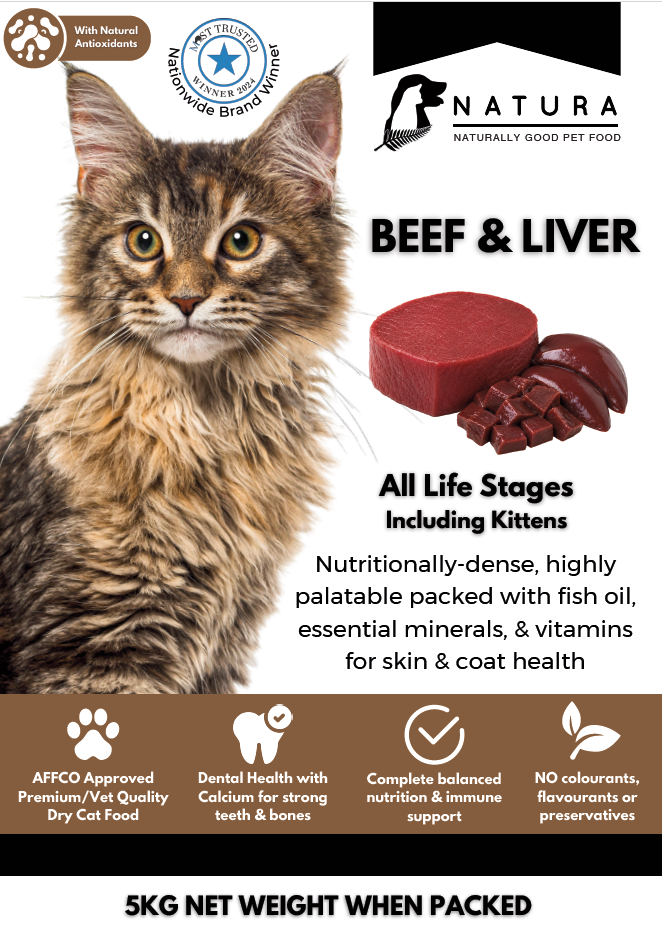 SALE 10% OFF Natura Beef & Liver Cat Food