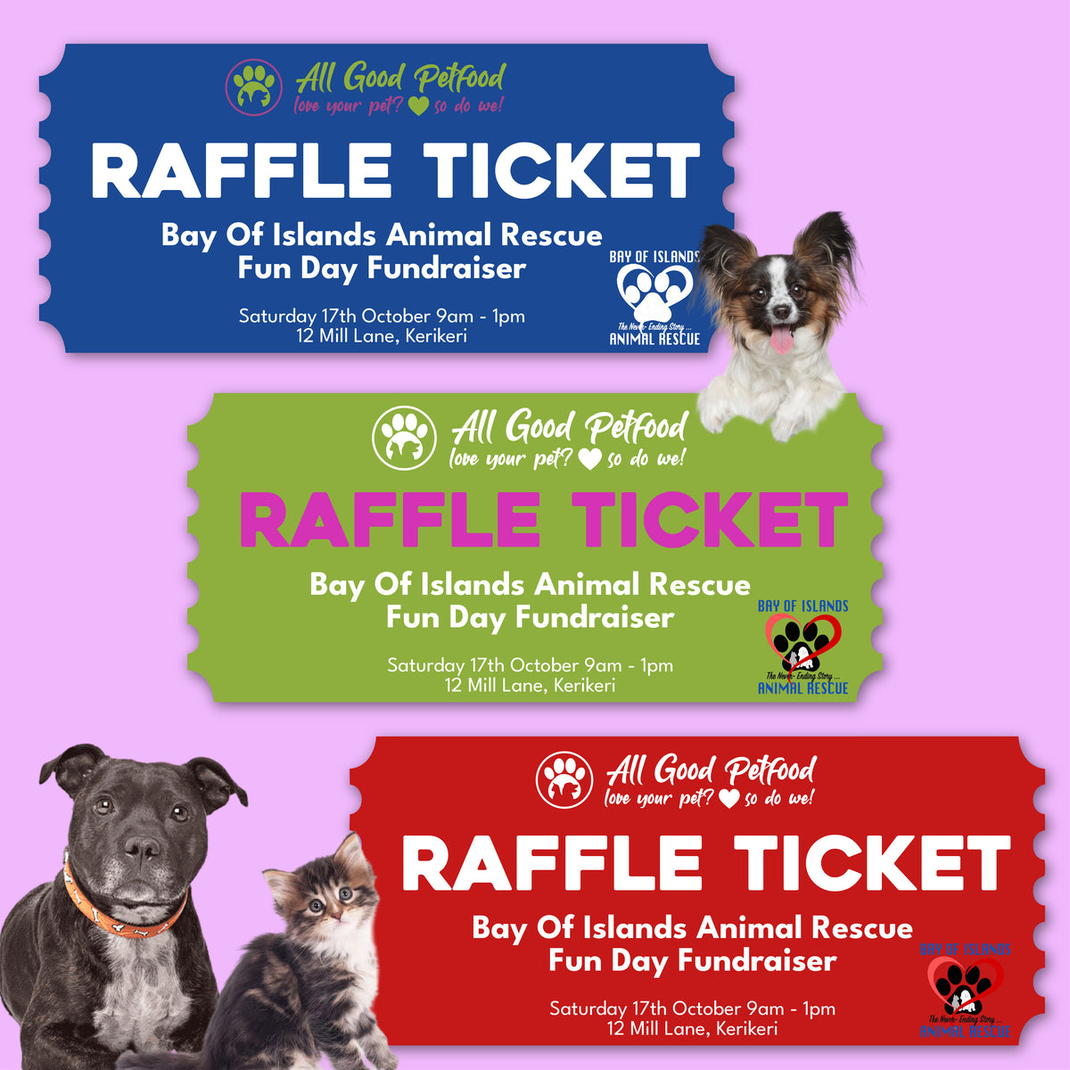 Raffle Ticket - Bay Of Islands Animal Rescue Fun Day Fundraiser
