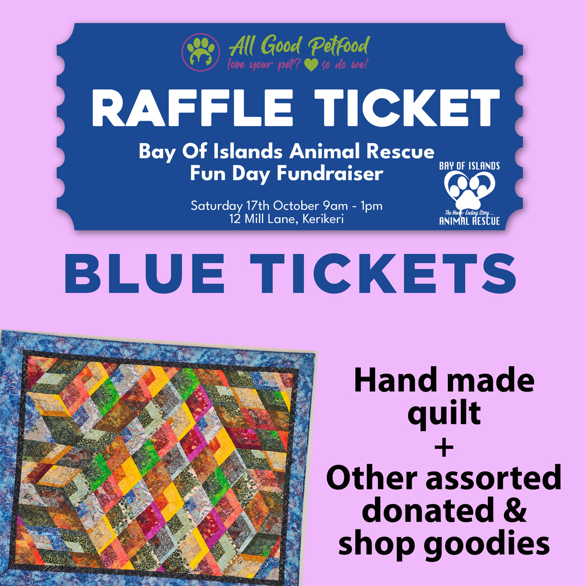 Raffle Ticket - Bay Of Islands Animal Rescue Fun Day Fundraiser